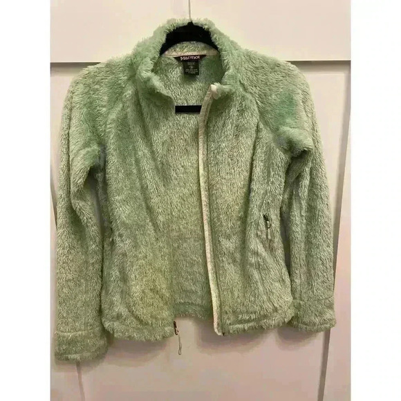 Marmot Women's Polartech Green Fleece Zip-Up Jacket, size XS - Picture 8 of 9
